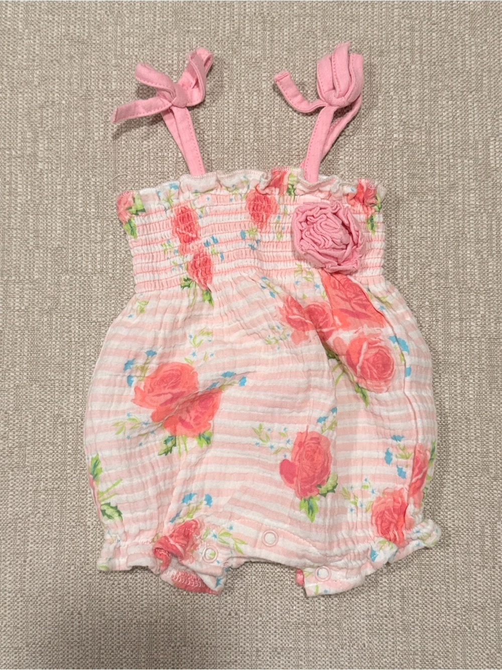 Mud Pie Floral Romper 0-3 Months